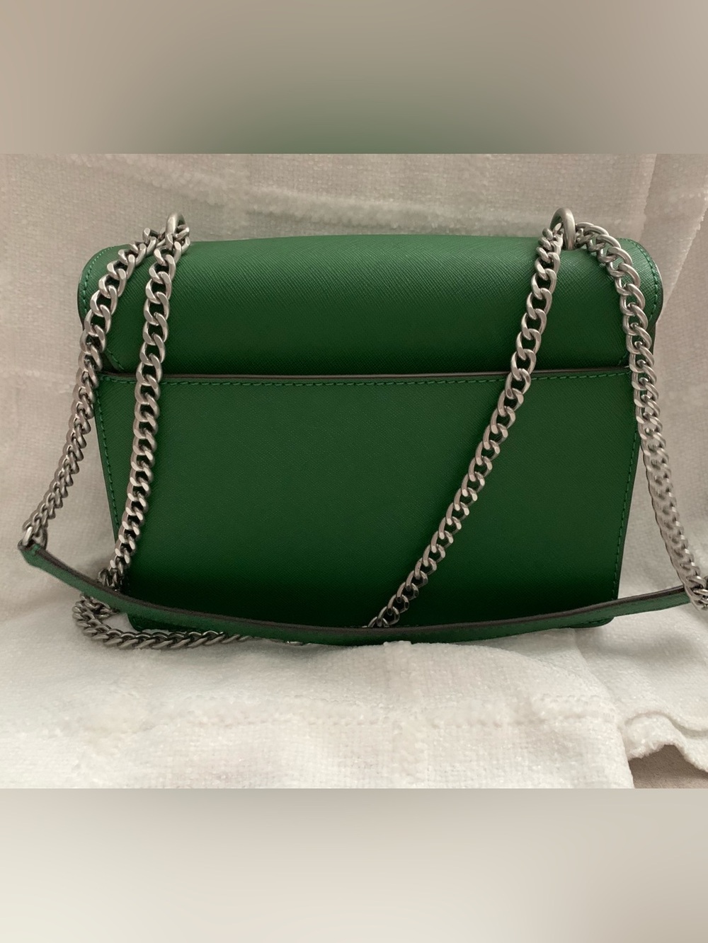 Tory Burch Emerald Green Leather Chain Crossbody - Picture 3 of 5